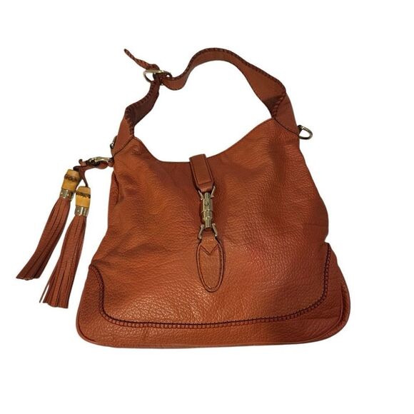 Gucci Tan Leather Bamboo New Jackie Bag With Piston Lock - Picture 2 of 15